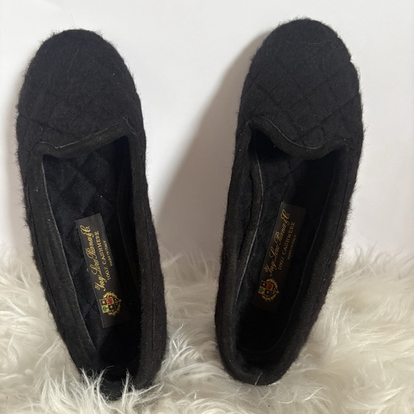 Loro Piana 100% Cashmere Slippers Quilted House Shoes Size 39/US 8-8.5 - Picture 5 of 9